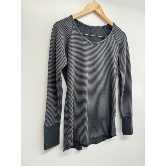 LULULEMON Long Sleeve Scoop Neck Reversible Tunic Size 8 Gray Pullover Style - Picture 6 of 9